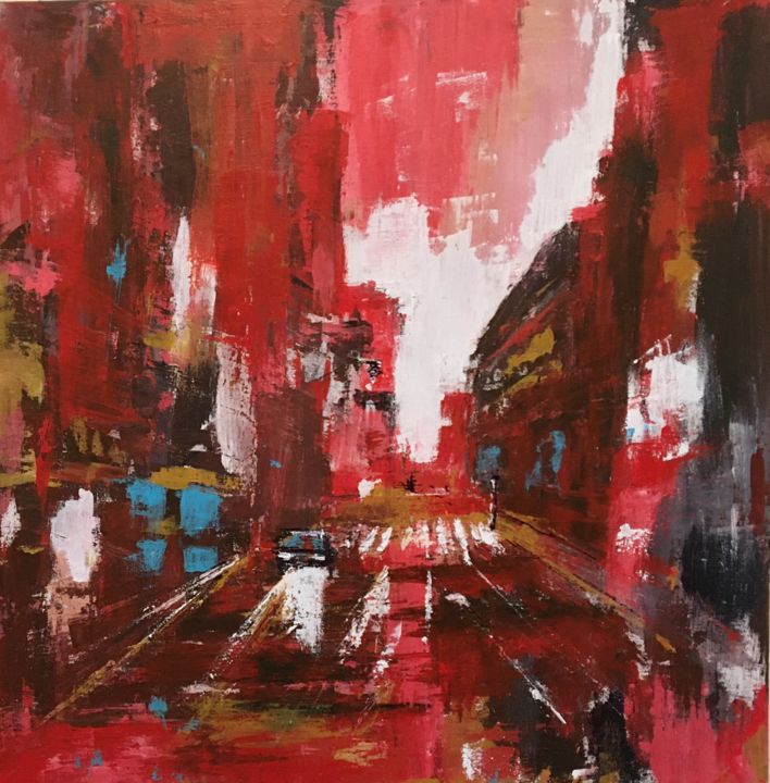 绘画 标题为“love city” 由Ehsan Attarian, 原创艺术品, 丙烯