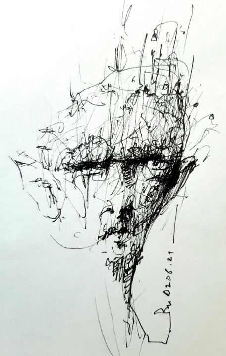 Drawing titled "My Mother did bring…" by Stephan Rodriguez Warnemünde, Original Artwork, Ink