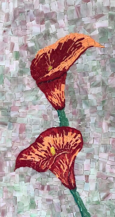 Calla lily flowers 雕塑, 19.3x10.2 in