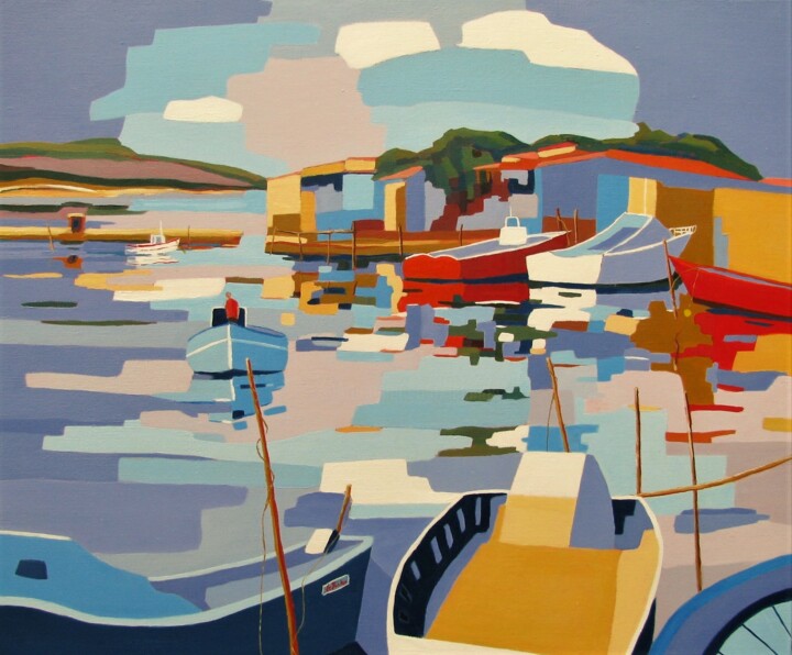 Peinture intitulée "Sète, la Pointe Cou…" par Jean-Noël Le Junter, Œuvre d'art originale, Huile Monté sur Châssis en bois