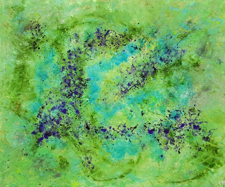 Violettes sous le figuier 绘画, 18.1x21.7 in