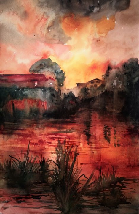 Have you ever seen a place like this...? 绘画, 23.6x15.8 in