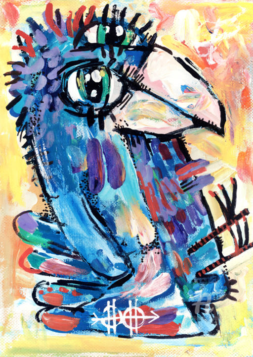 Сrow stories #58 绘画, 14.2x10.2 in