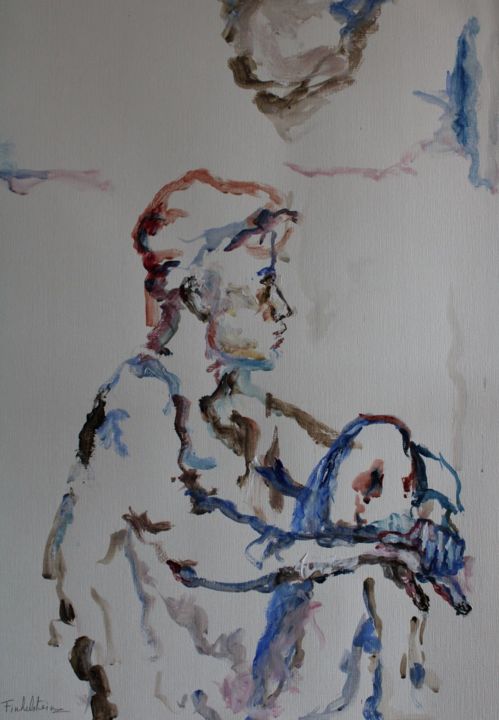 Discussion 绘画, 25.6x19.7 in
