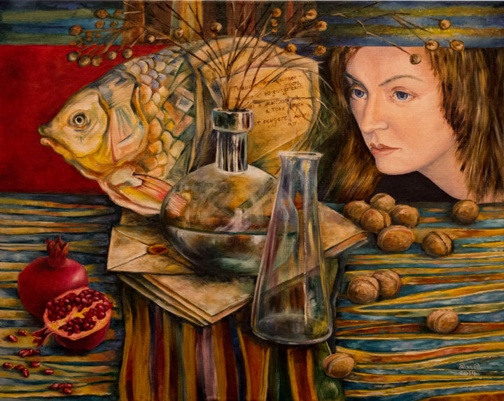 Рыба - память 绘画, 15.8x19.7 in