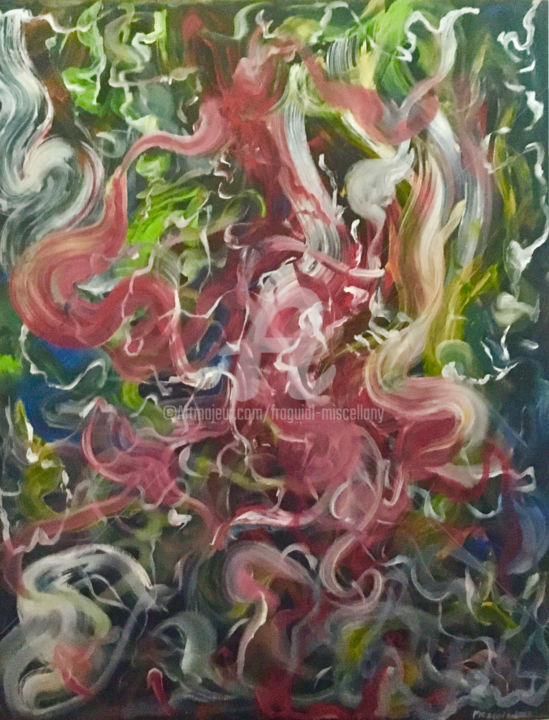 "A DOR" (the pain) 绘画, 39.4x31.9 in