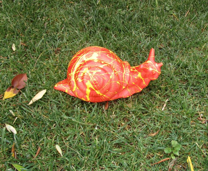 "La Lumaca rossa" başlıklı Heykel Daniele Fratini tarafından, Orijinal sanat, Rezine