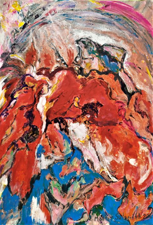 Fire Garden 绘画, 19.7x13.8 in