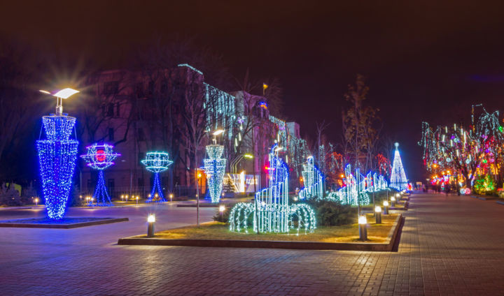 Outdoor Christmas illuminations 摄影