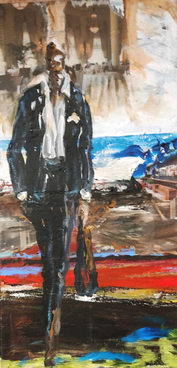 Painting titled "Permission" by Isabelle Hervé, Original Artwork, Acrylic