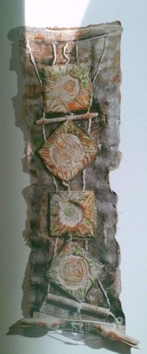 Textile Art titled "Arbol" by Levamelinda, Original Artwork, Fabric