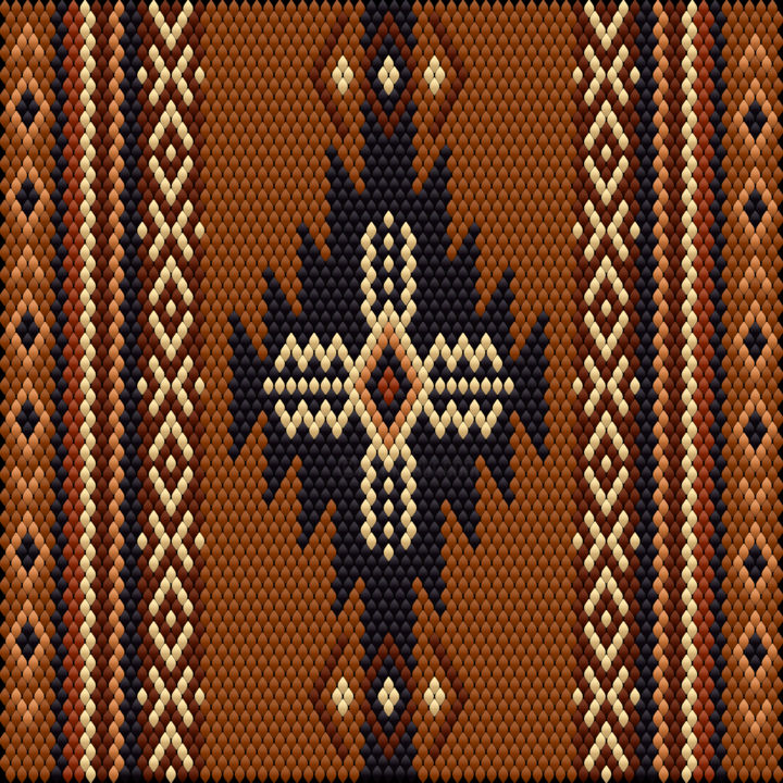 Ethnic ornament in the style of Latin America. 数字艺术