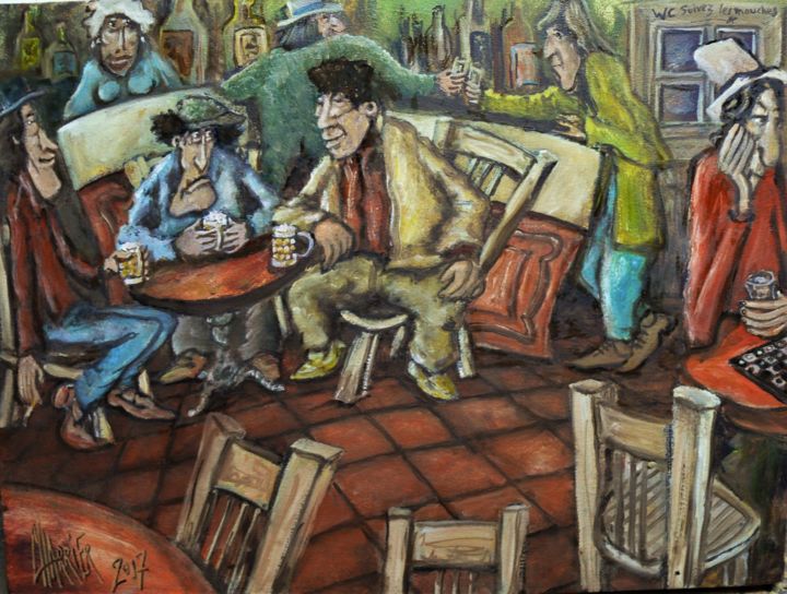 CHEZ CHARLOTTE 绘画, 18.1x24 in