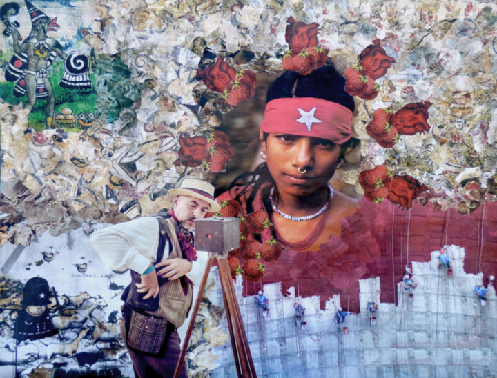 LE CLASSIQUE ET L'INDIENNE 拼贴, 18.1x23.2 in
