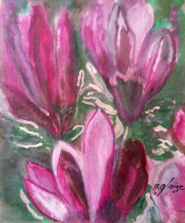 JARDIN SECRET 绘画, 11.8x9.5 in