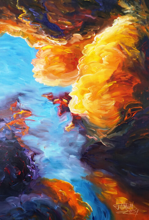 Evening Cloudscape XL 1 绘画, 61x41.3 in