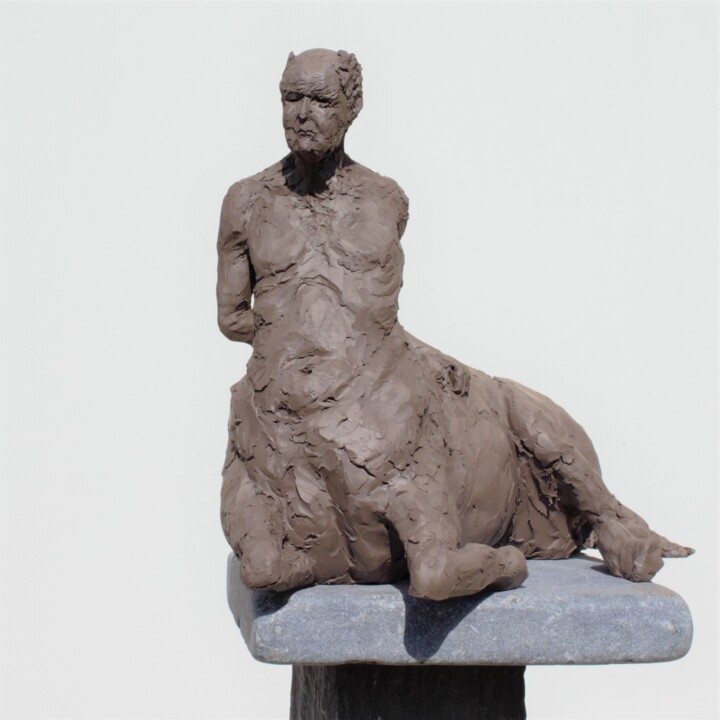 Sculpture intitulée "Le vieux centaure" par Philippe Rude, Œuvre d'art originale, Argile