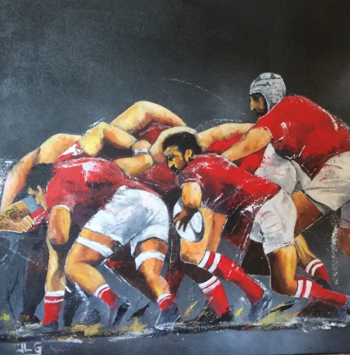 Rugby 66 绘画, 19.7x19.7 in