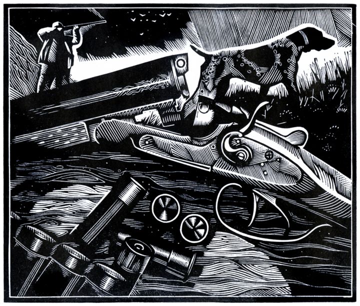 "Охота 1" başlıklı Baskıresim Антон Ляпичев tarafından, Orijinal sanat, Gravür