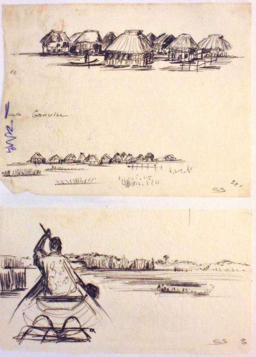Cité Lacustre - Ganvier 图画, 8.3x5.9 in