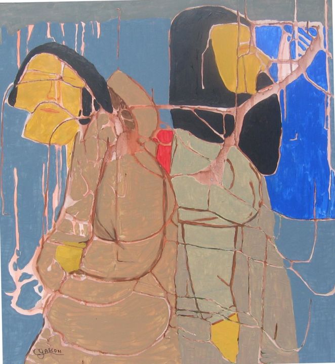 Les pèlerins 11 绘画, 23x20.9 in