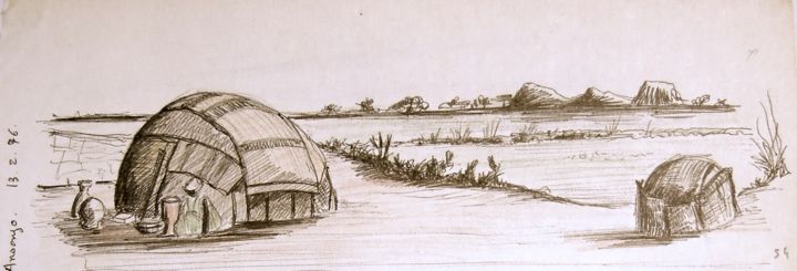 Fleuve Niger 图画, 3.2x8.3 in