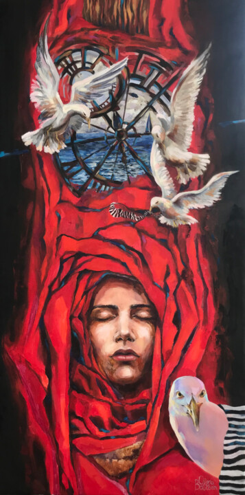 "Moment" 绘画, 63x31.5 in