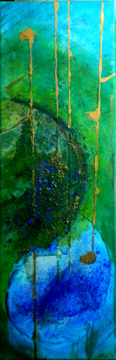 Painting titled "Two worlds" by Sorin Niculae Lazar, Original Artwork, Acrylic Mounted on Wood Stretcher frame