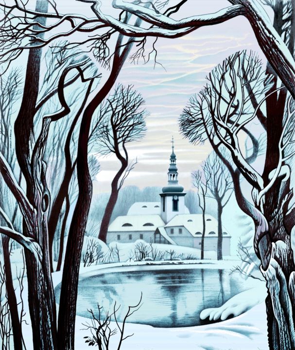 Der Winter. Marienthal Kloster 数字艺术