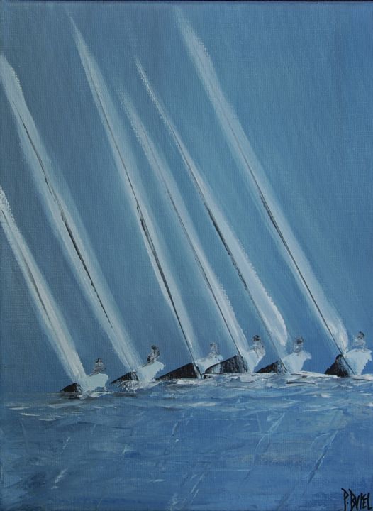 Régate n°2130 绘画, 9.5x7.1 in