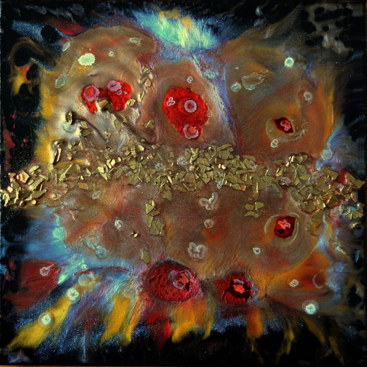 "Ouranos" 绘画, 15.8x15.8 in