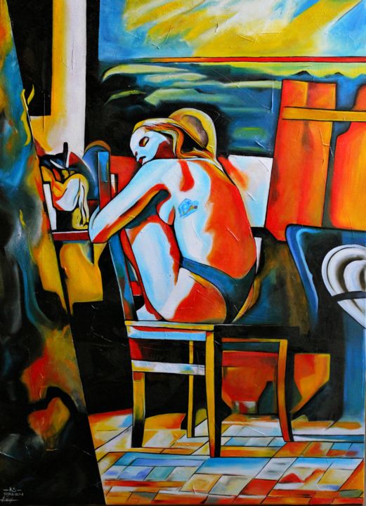 Seu Corpo, Suas Regras. 绘画, 43.3x31.5 in