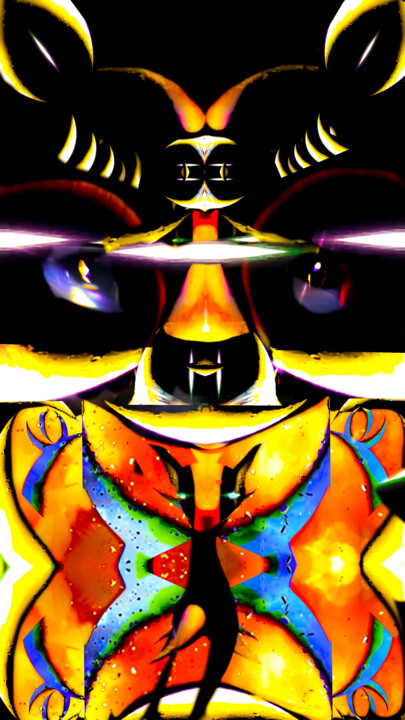Arte digitale intitolato "Cat & Swift" da Mangani', Opera d'arte originale, Pittura digitale