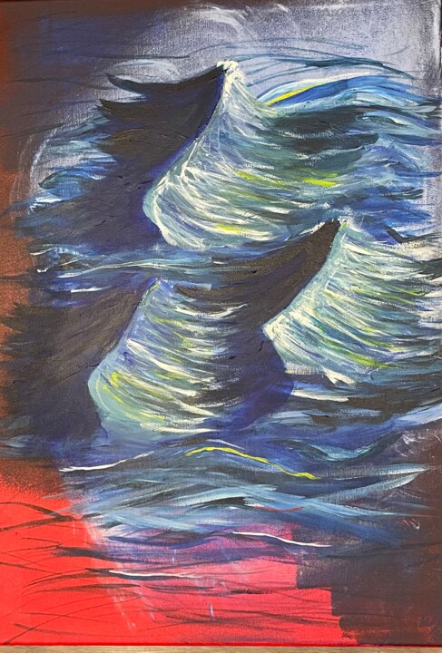 Peinture intitulée "Bodies of water par…" par Els Devrieze, Œuvre d'art originale, Acrylique