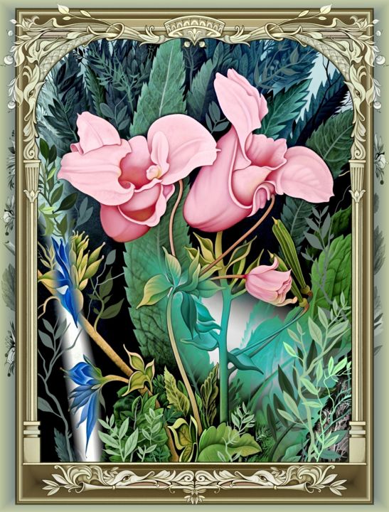 Die rosafarbene Blumen 数字艺术