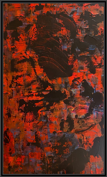Painting titled "SOMBRAS" by Angela Ortiz, Original Artwork, Acrylic Mounted on Wood Stretcher frame