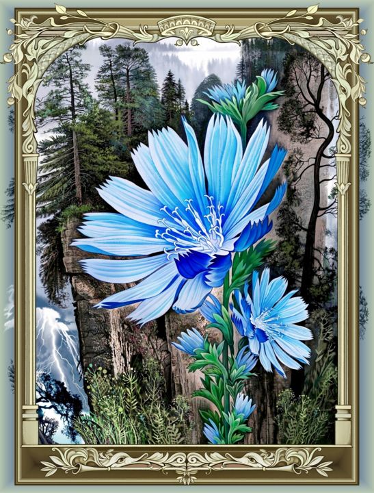 Blauen Blumen 数字艺术