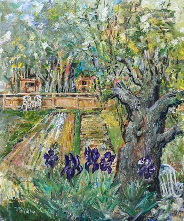 le Jardin Familial Sauvage 绘画, 21.7x18.1 in