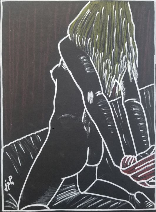 Attache moi 图画, 13.4x9.8 in