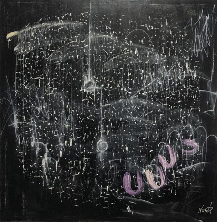 Painting titled "Abstract Painting O…" by Olena Kryvonos, Original Artwork, Oil Mounted on Wood Stretcher frame