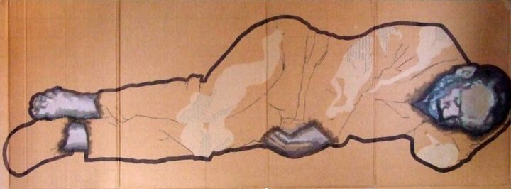 "mémoire de cartonn°…" başlıklı Tablo Ber T tarafından, Orijinal sanat, Akrilik