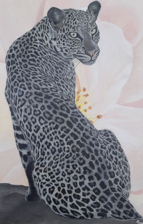 La panthère et la rose 绘画, 39.4x25.6 in