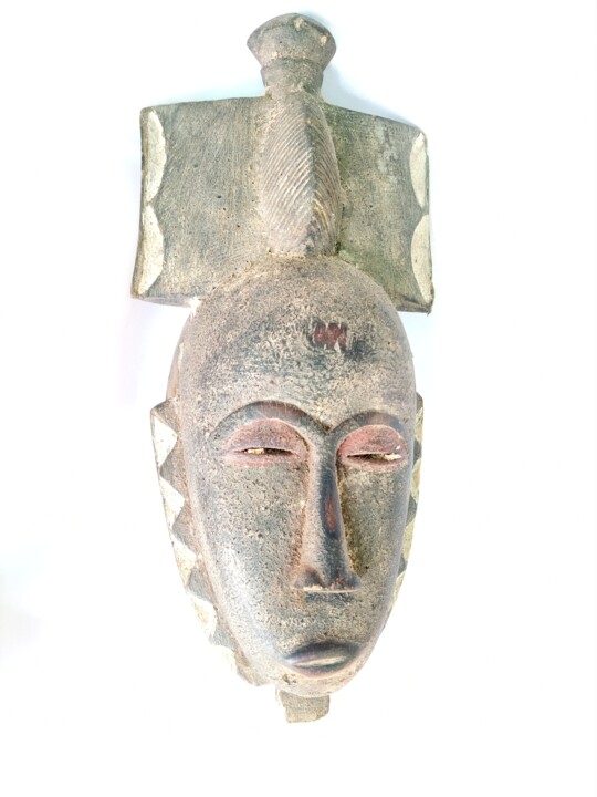 Afrikanische maske,African mask,Tribal mask,Baule mask Scultura, 13,4x7,5 in