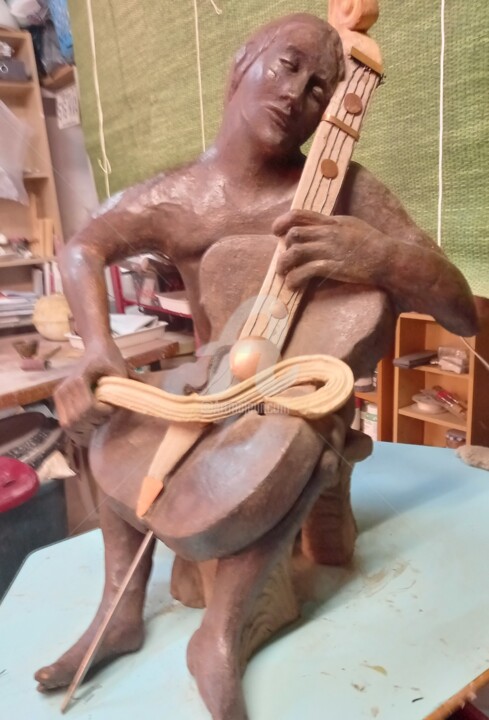 le violonceliste 雕塑, 40.9x32.3 in
