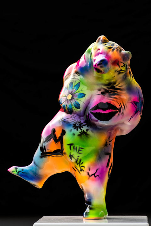 L'ours joyeux Hippie 50 Heykel, 19,7x9,8 in