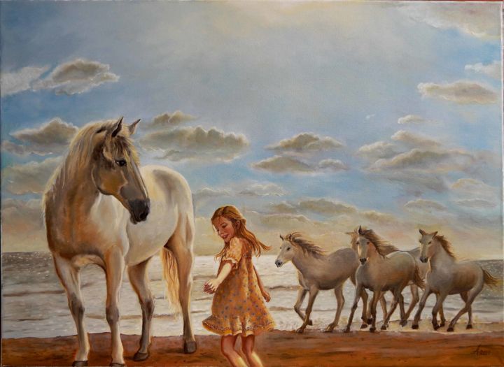 Magical encounter 绘画, 19.7x27.6 in