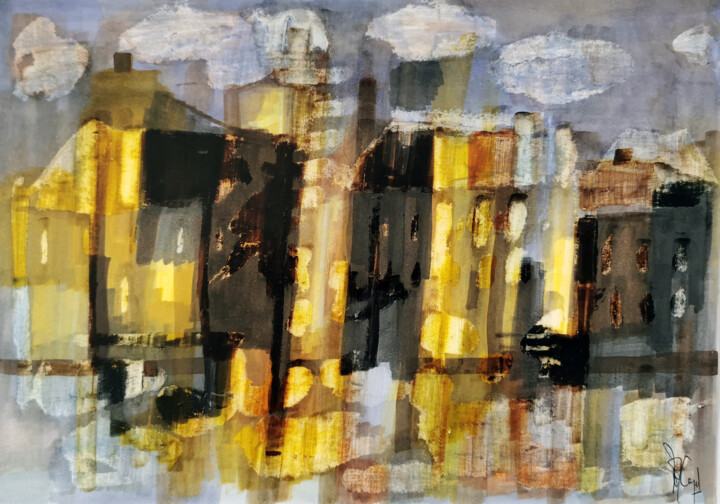 Guetteurs d'un nouveau jour 绘画, 8.3x11.8 in