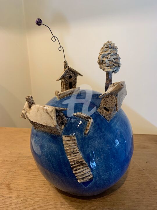 Sculpture titled "Gaia d’estate" by D.J.Sculpteur, Original Artwork, Clay