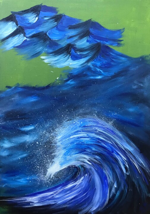 Peinture intitulée "Bodies of water par…" par Els Devrieze, Œuvre d'art originale, Acrylique