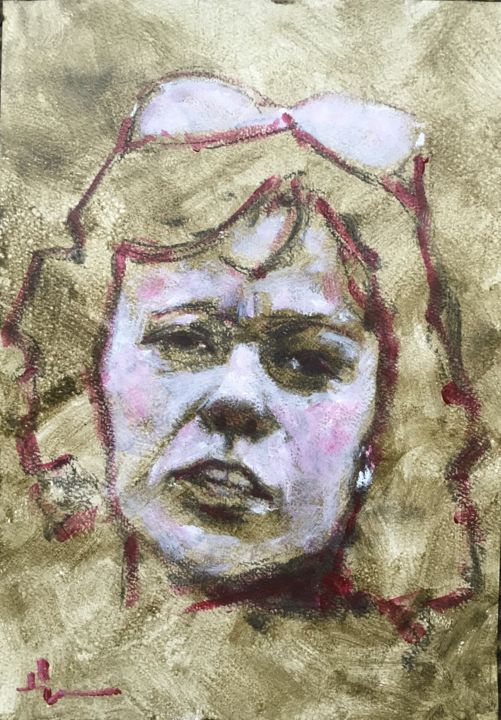 Alizarin Portrait Study #1 绘画, 11.4x8.3 in